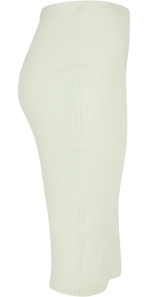 UrbanClassicsDamenRockLadiesRibKnitMidiSkirtLightmint-3XL