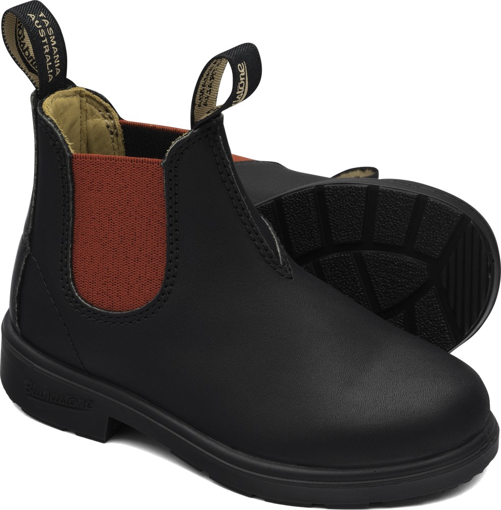 BlundstoneKinderStiefelBoots581LeatherElasticKidsBlackRed