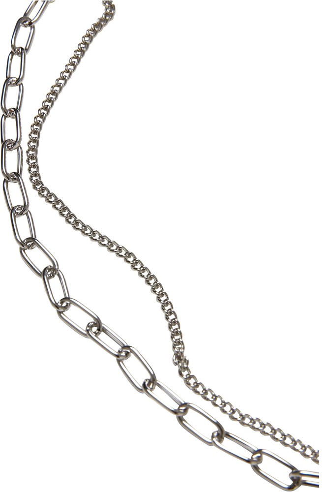 UrbanClassicsUniversalHalsketteHeartIconLayeringNecklaceSilver