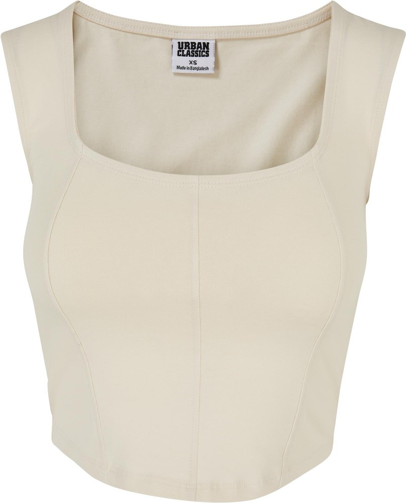 UrbanClassicsDamenLadiesShortCorsageTopWhitesand-3XL