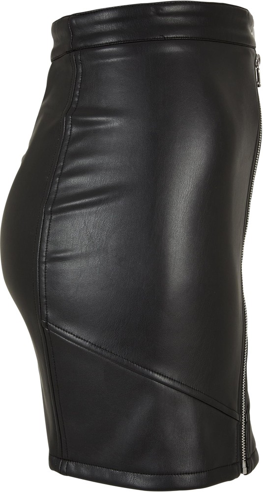 UrbanClassicsDamenRockLadiesSyntheticLeatherBikerSkirtBlack