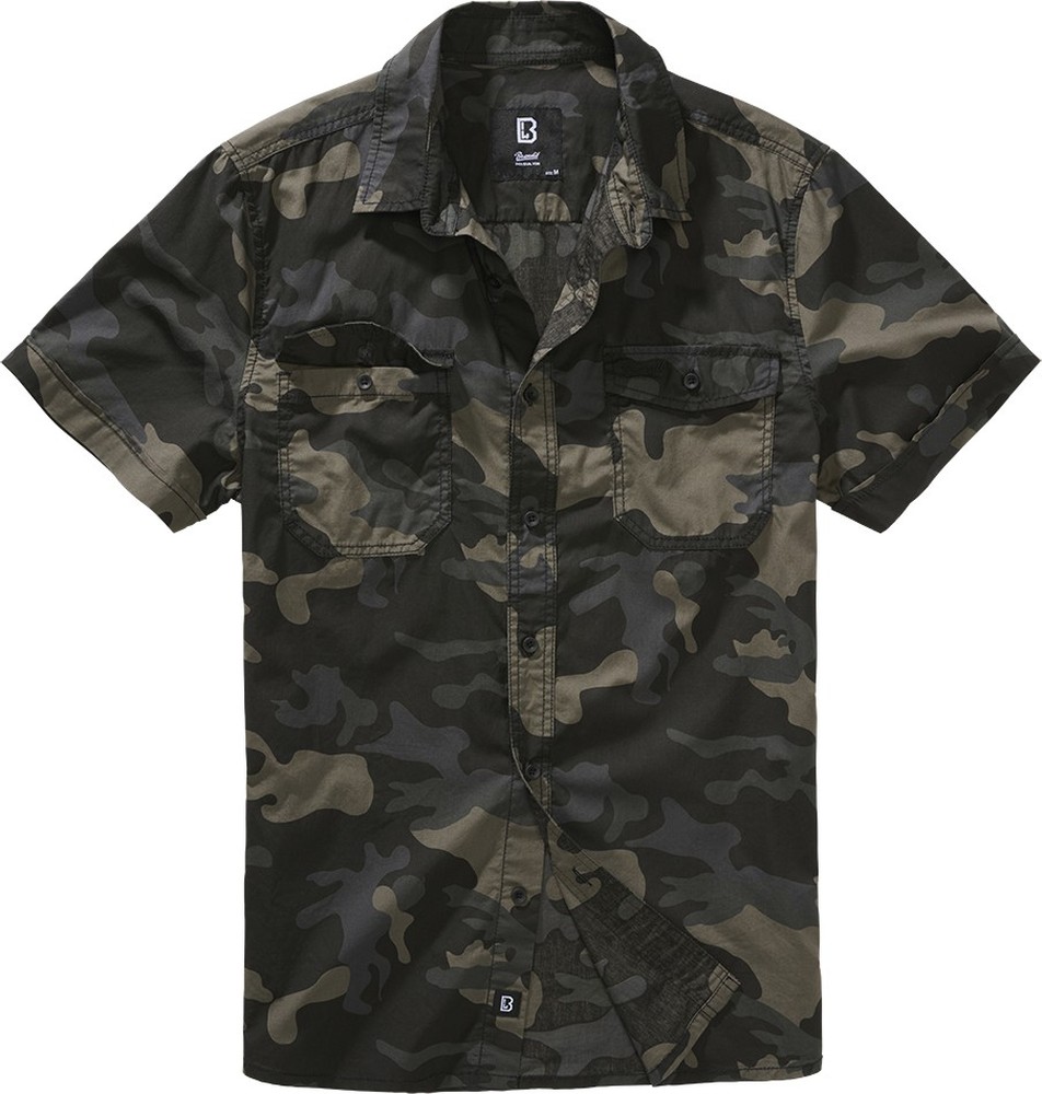 BranditHerrenHemdRoadstarShirtshortsleeveDarkcamo-S