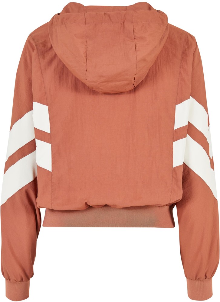 UrbanClassicsDamenJackeLadiesCrinkleBatwingJacketTerracottaWhitesand-3XL