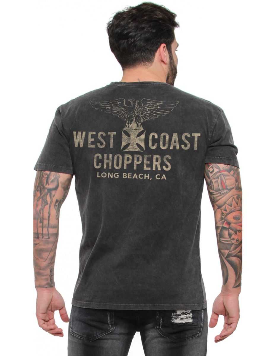 WCCWestCoastChoppersT-ShirtVintageEagleBlack