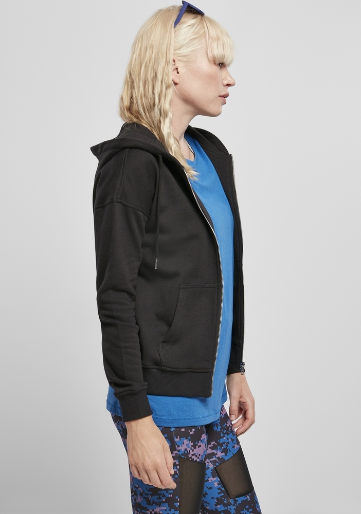 UrbanClassicsDamenHoodieLadiesOrganicTerryZipHoodyBlack-3XL