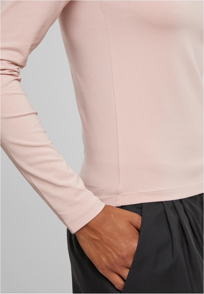 UrbanClassicsDamenLadiesBasicSuperSlimLongsleeveTB7456Powderrose-3XL
