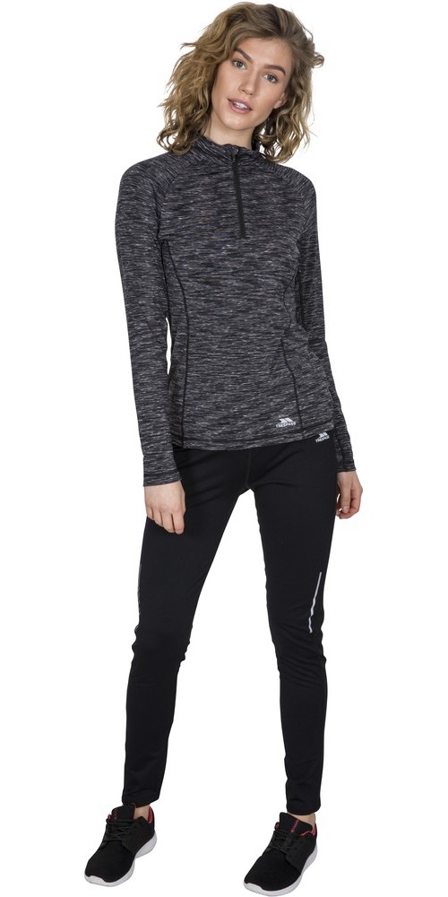 TrespassDamenLongsleeveEdith-FemaleActiveTopGreyMarl-L