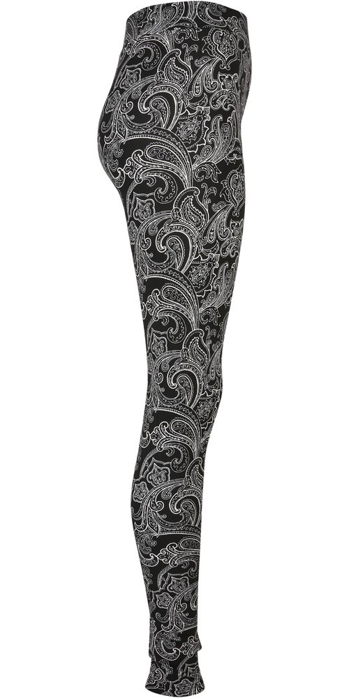 UrbanClassicsDamenLadiesSoftAopLeggingsBlacknewpaisley-3XL