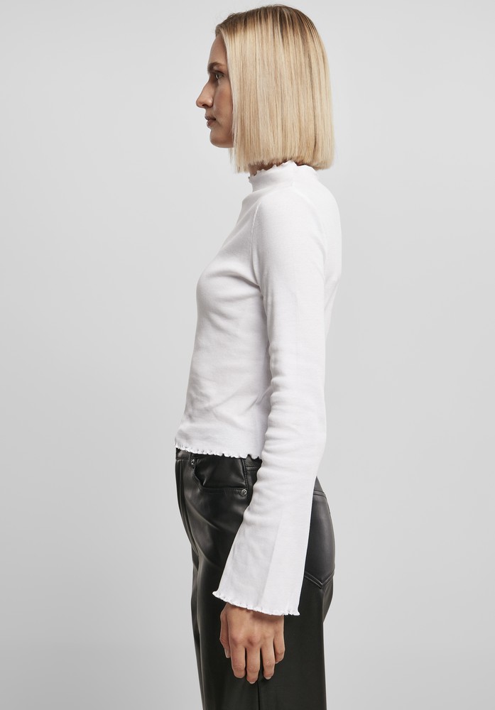 UrbanClassicsDamenLadiesRibTurtelneckLongsleeveWhite-3XL