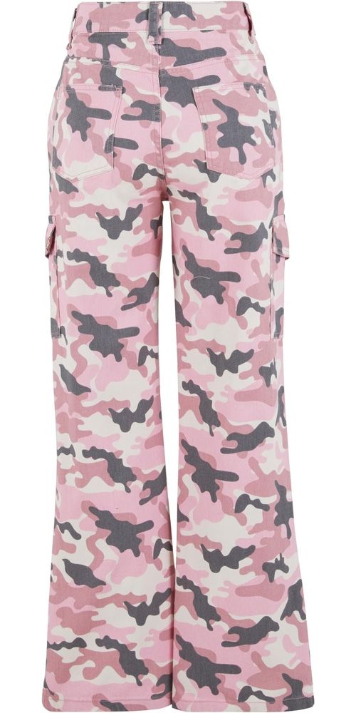 DEFDamenJeanshoseStraightFitJeansDFLJS197PinkCamo-L