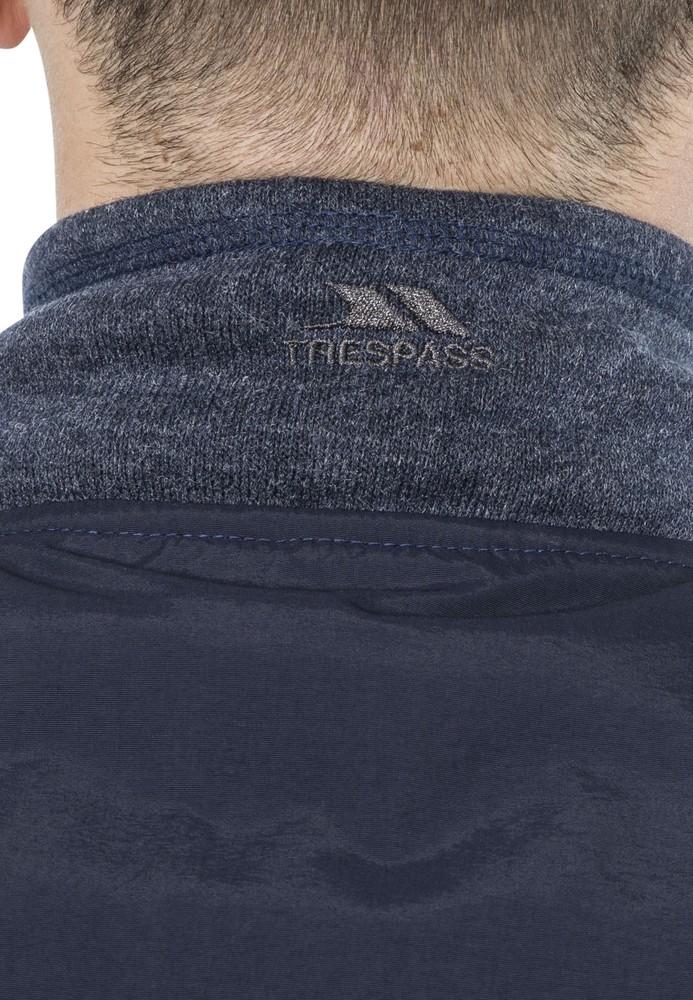 TrespassWesteLeafminer-MaleFleeceGiletAt300NavyMelange-L