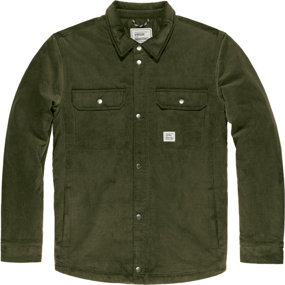 VintageIndustriesStoffjackeStevenPaddedShirtJacketDrab-S