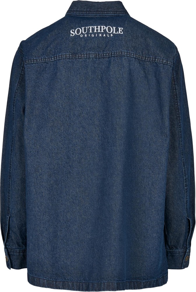 SouthpoleOversizedDenimShirtDarkblueWashed