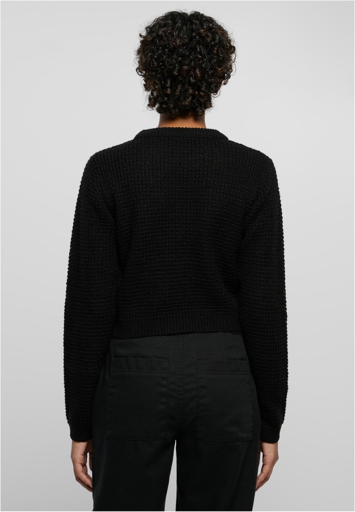 UrbanClassicsDamenLadiesShortWaffleSweater