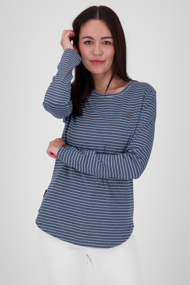 AlifeKickinDamenLeaAKZLongsleeveMarineMelange-S