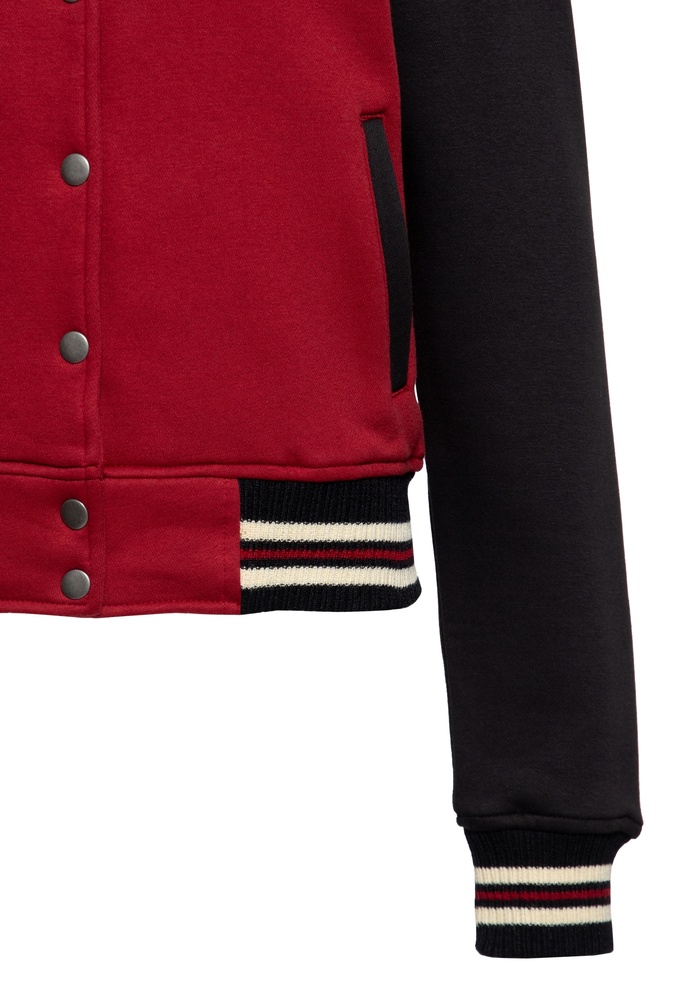 QueenKerosinDamenCollegeSweatJacketBuiltItUpQKI34002Red-XS