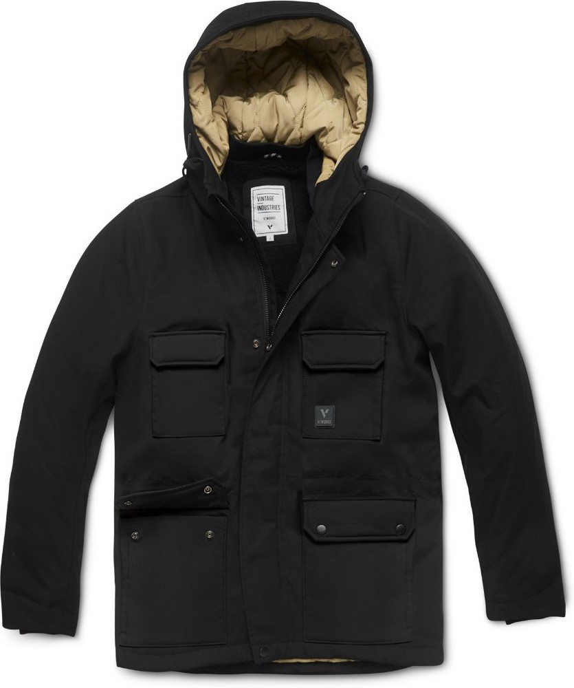 VintageIndustriesFunktionsjackeMilesJacketBlack