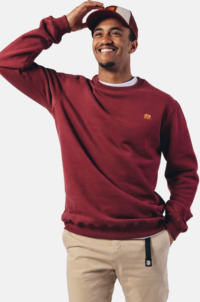 TrendsplantSweaterOrganicEssentialSweaterBurgundyRed-XS