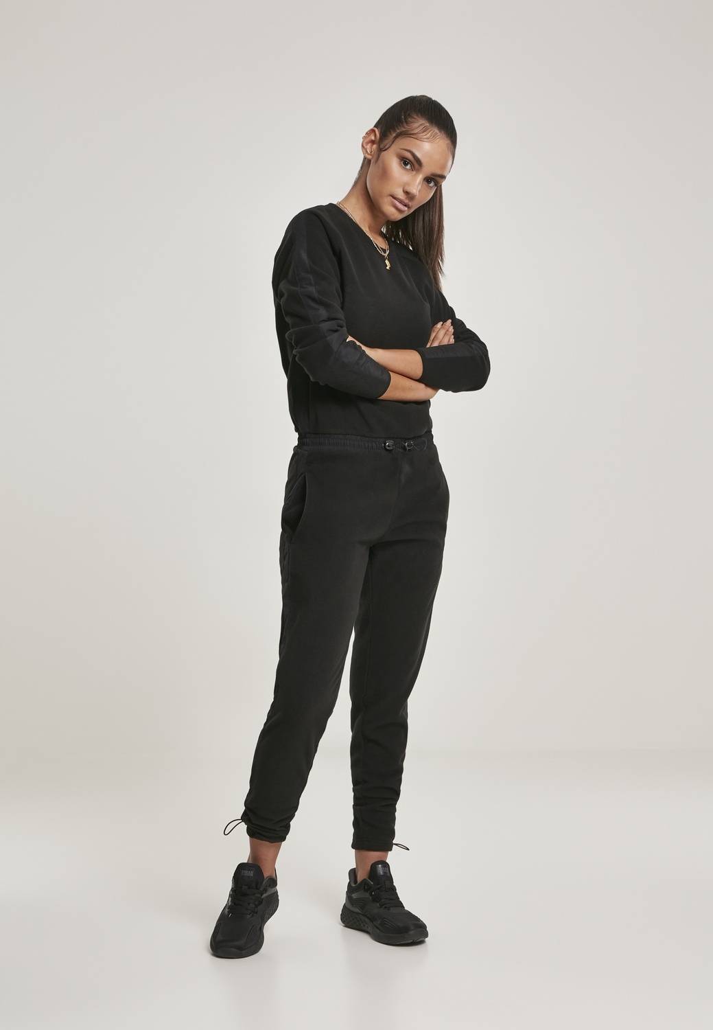 UrbanClassicsDamenJumpsuitLadiesPolarFleeceJumpsuitBlack