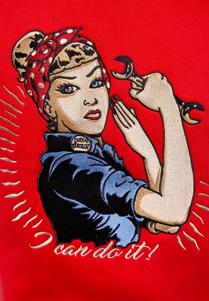 QueenKerosinCollegeSweatjackeQKU24002Rot