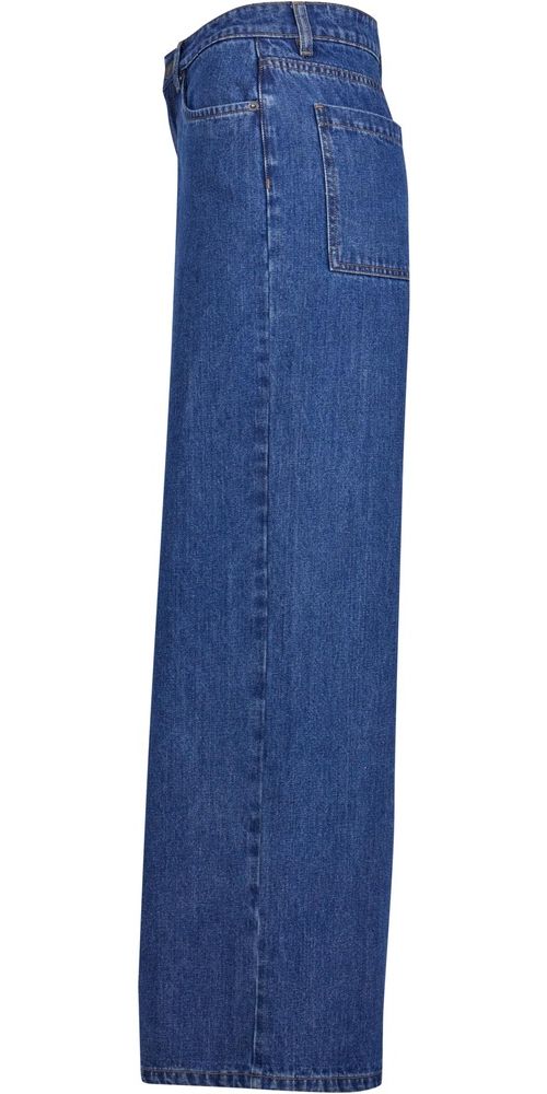 UrbanClassicsDamenLadiesMidWaistWideDenimTB6112MidIndigoWashed-26