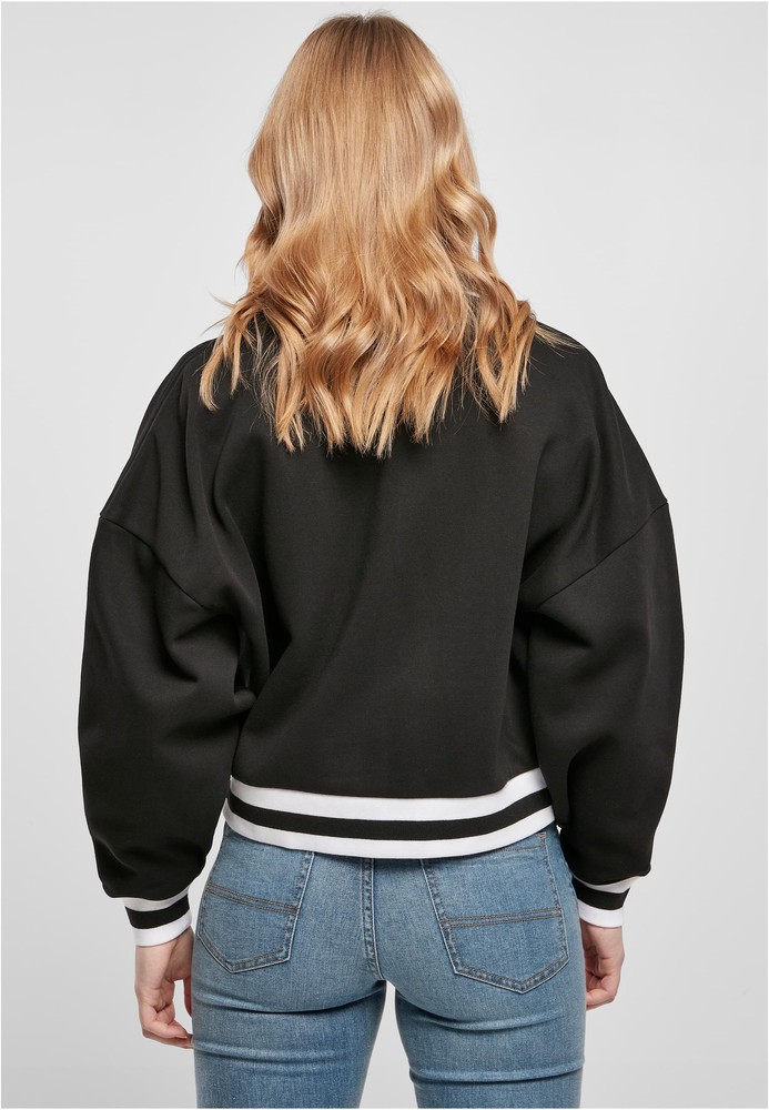UrbanClassicsDamenJackeLadiesOversizedCollegeSweatJacketBlack
