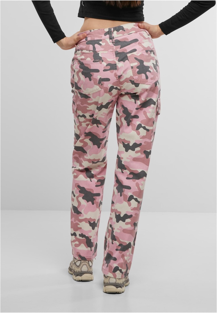 DEFDamenJeanshoseStraightFitJeansDFLJS197PinkCamo-L