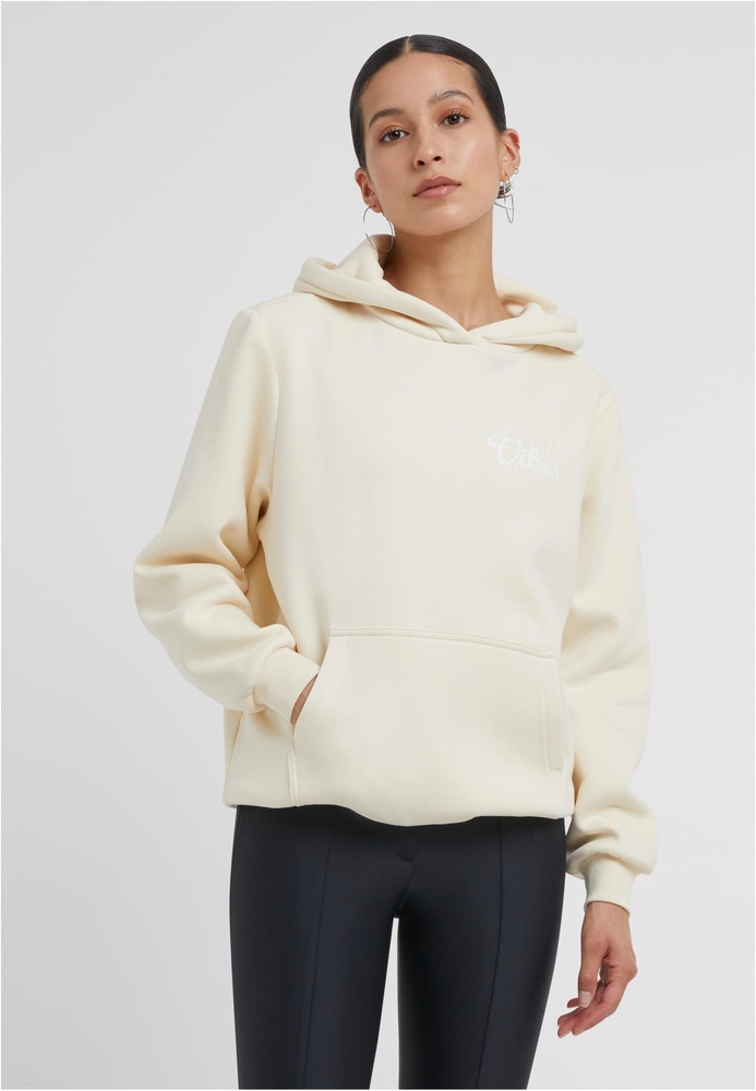 MissTeeDamenGoodVibesPuffPrintLadiesFluffyHoodyMST207