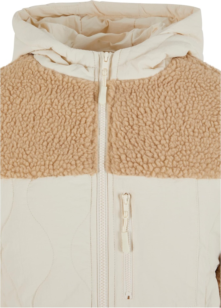 UrbanClassicsDamenJackeLadiesSherpaCrinkleNylonMixJacketTB7071UnionbeigeWhitesand-3XL