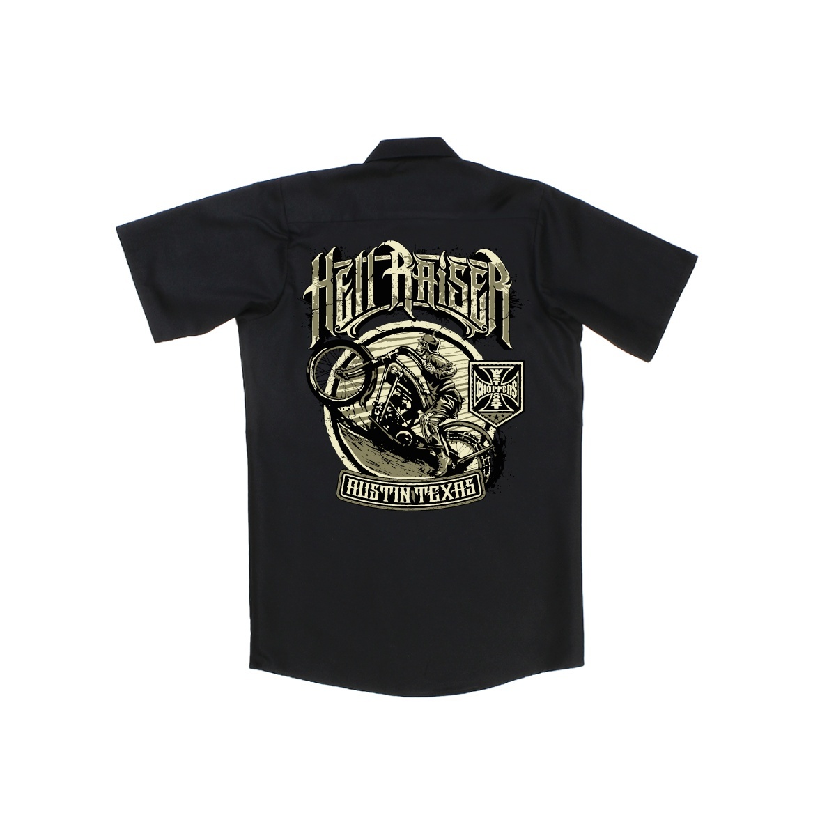 WCCWestCoastChoppersHemdHellRaisersWorkshirtBlacklack