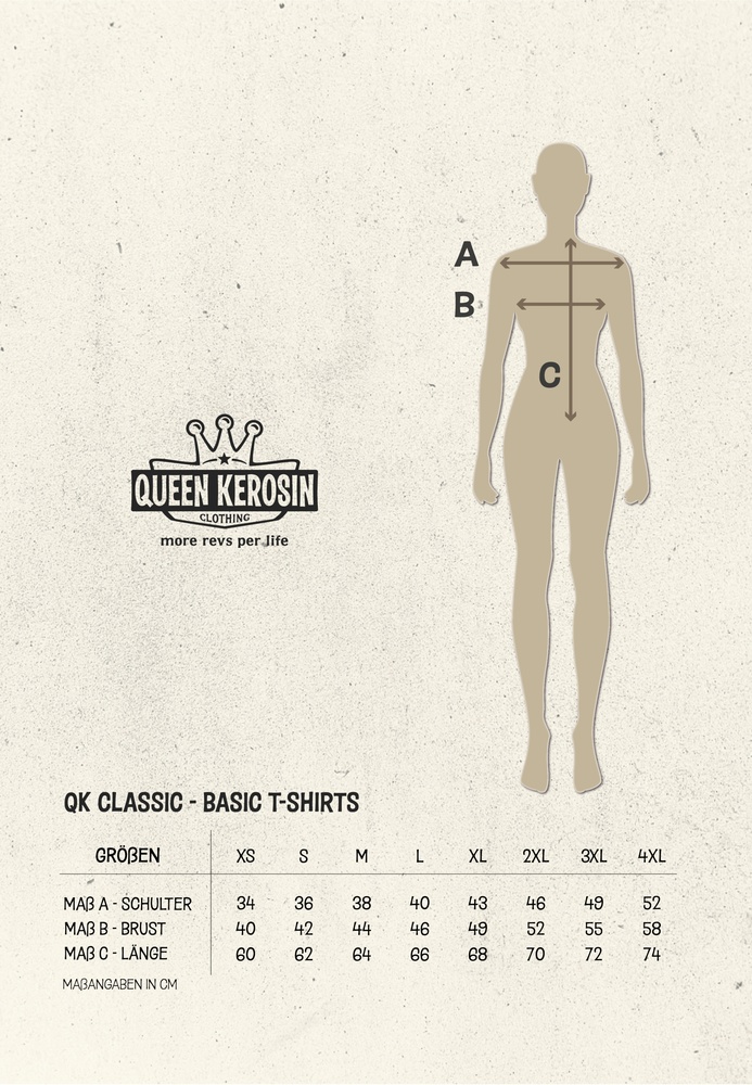 QueenKerosinDamenBasicT-ShirtVHalsWindQKU41018Red-XS