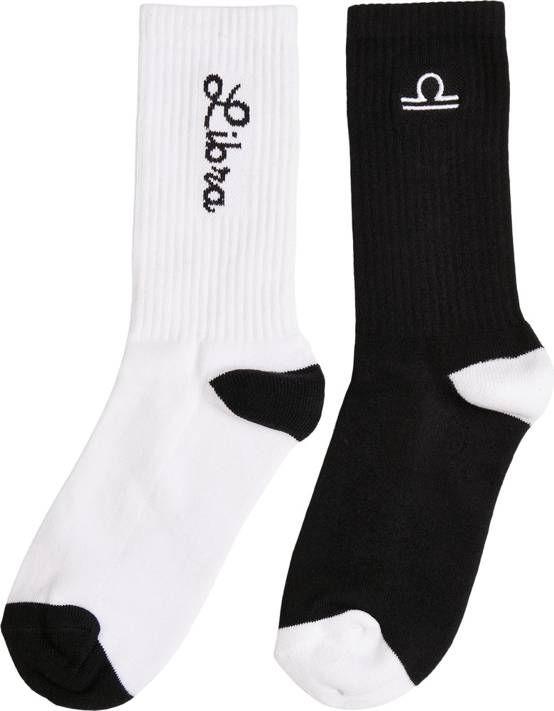 MisterTeeZodiacSocks2-PackBlackWhiteLibra-43-46