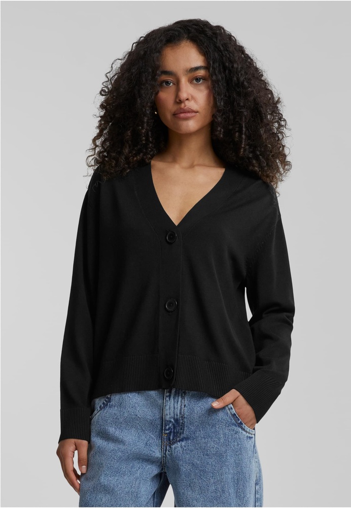 UrbanClassicsDamenLadiesKnittedCardiganTB6900Black-3XL