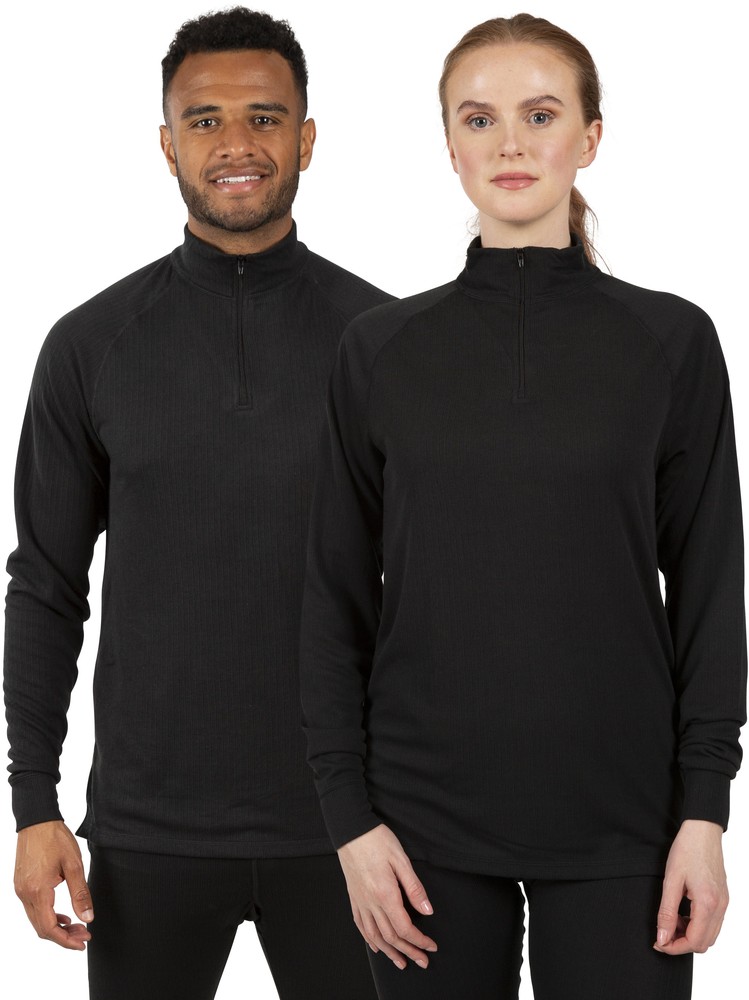 TrespassFunktionsunterwscheWise360-Adults12ZipBaselayerTopBlack