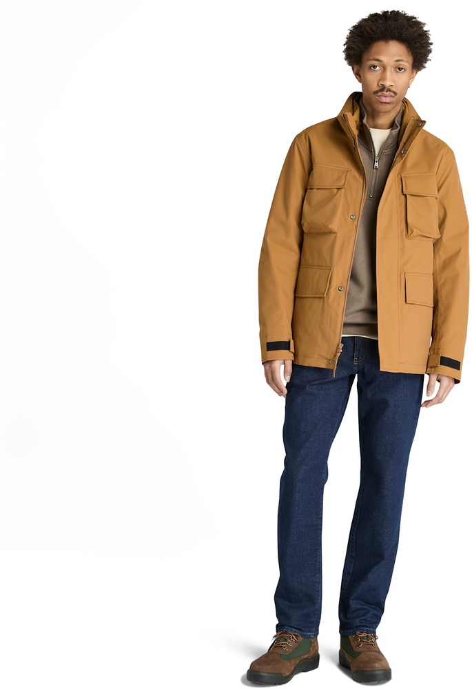 TimberlandPulloverSweatshirtOysterRiverChestLogoBrushback14ZipTB0A43B1ChocolateChip-3XL