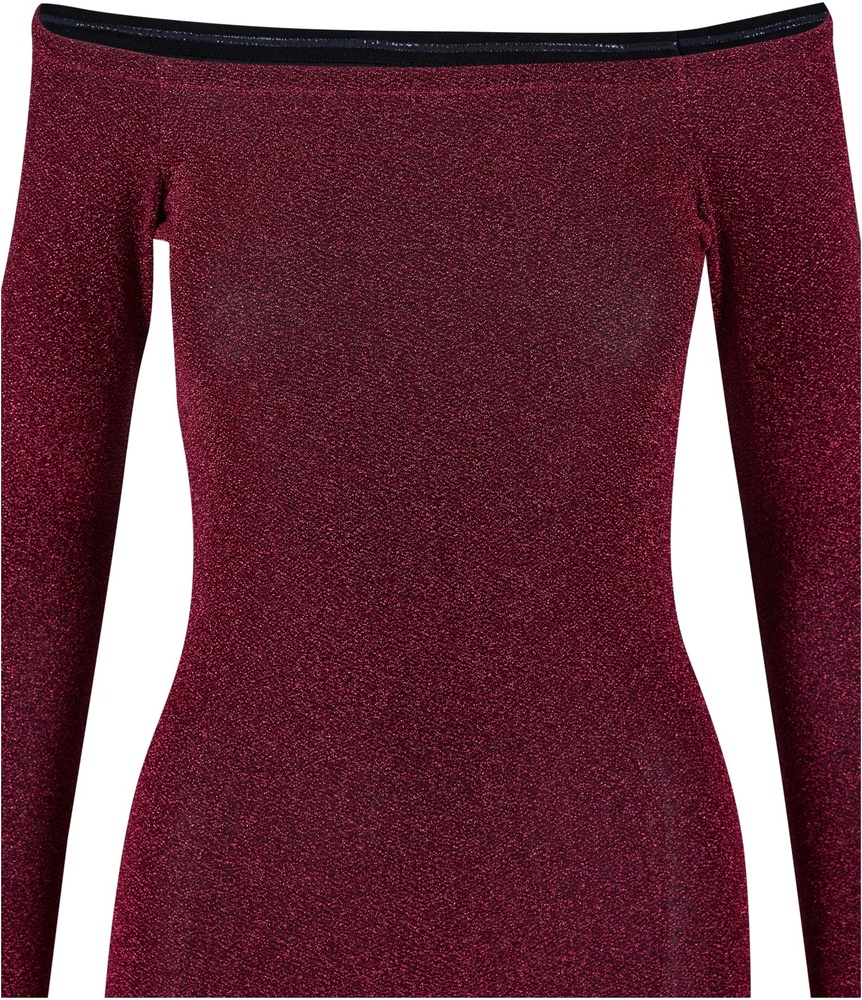 UrbanClassicsDamenLadiesOffShoulderLongsleeveGlitterDressTB6144