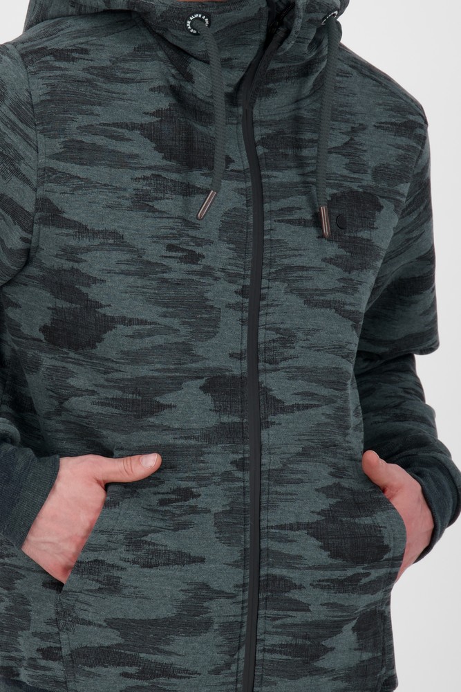 AlifeKickinTrasherAKBSweatjacketDarkForestMelange-2XL