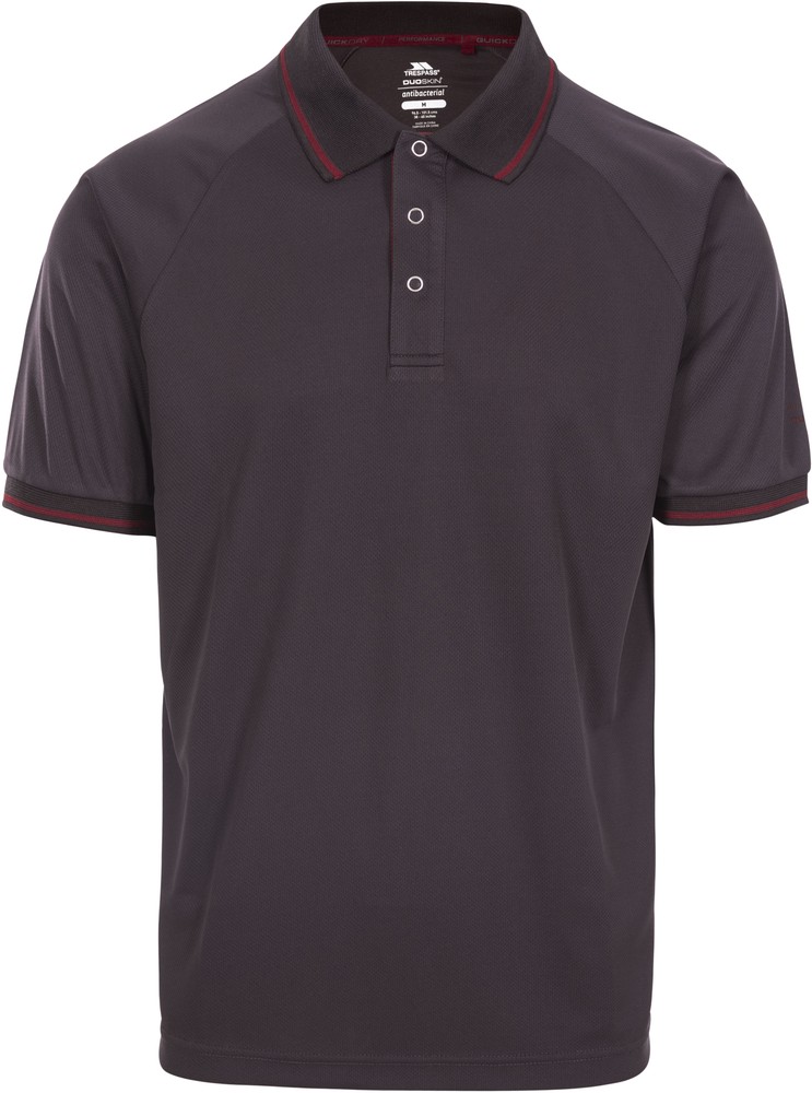 TrespassT-ShirtBonington-MalePoloTopTp100DarkGrey-M