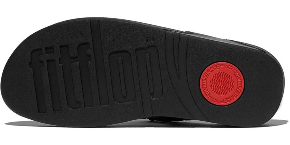 FitFlopDamenFlipFlopsLuluBeaded-ChainLeatherToe-PostSandalsE6F