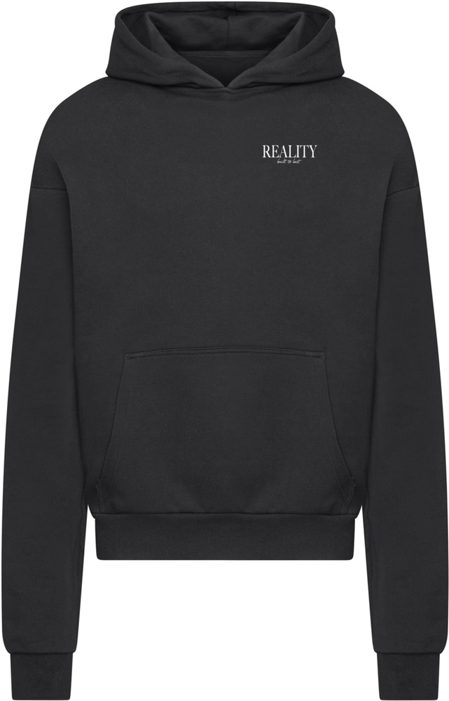 MisterTeeRealityUltraHeavyCottonBoxHoodyMT4023Black-3XL