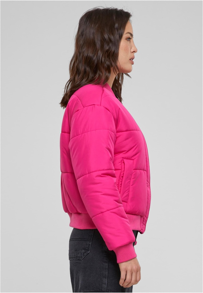 UrbanClassicsDamenLadiesPufferBlousonTB6152Hibiskuspink-3XL