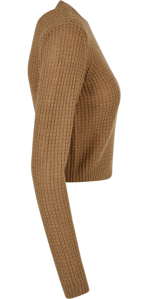 UrbanClassicsDamenLadiesShortWaffleSweaterWarmsand-3XL