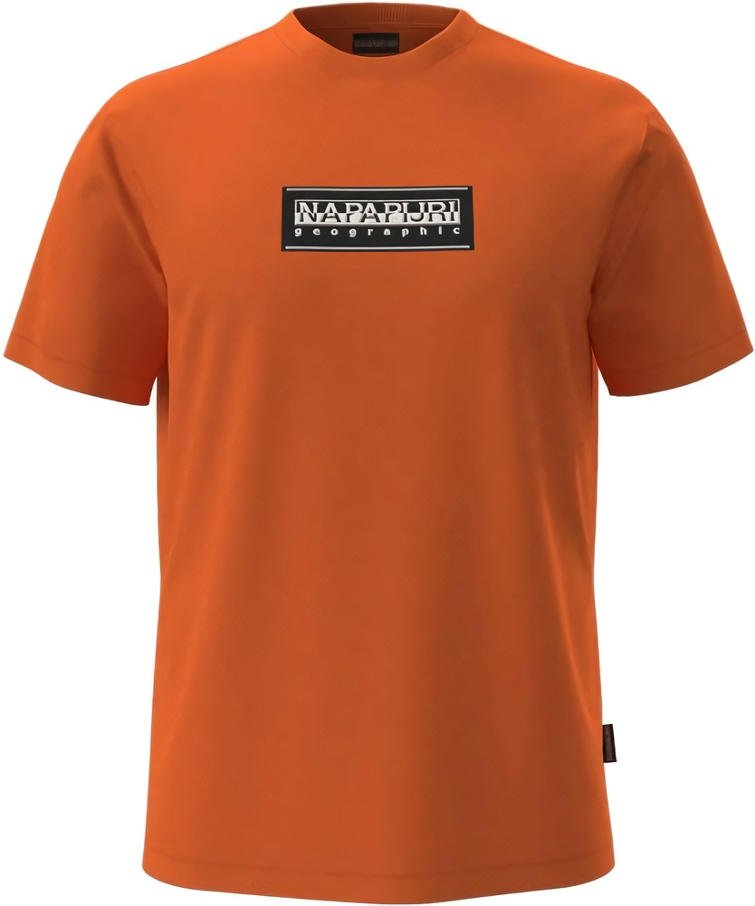 NapapijriT-ShirtS-BoxLogoSsNP0A4I3LOrangePumpkinA68-XS