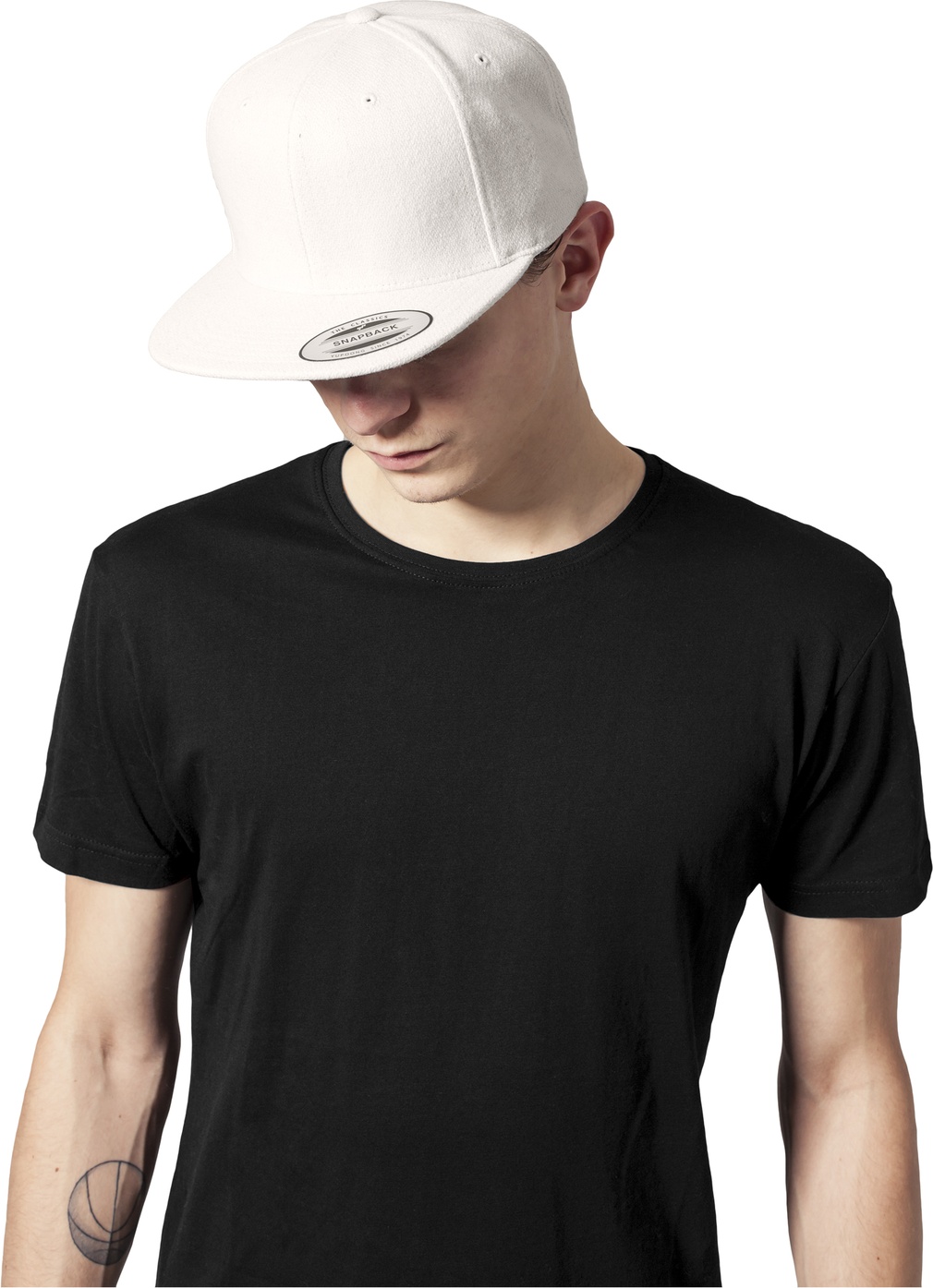 FlexfitCapMeltonWoolSnapbackWhite