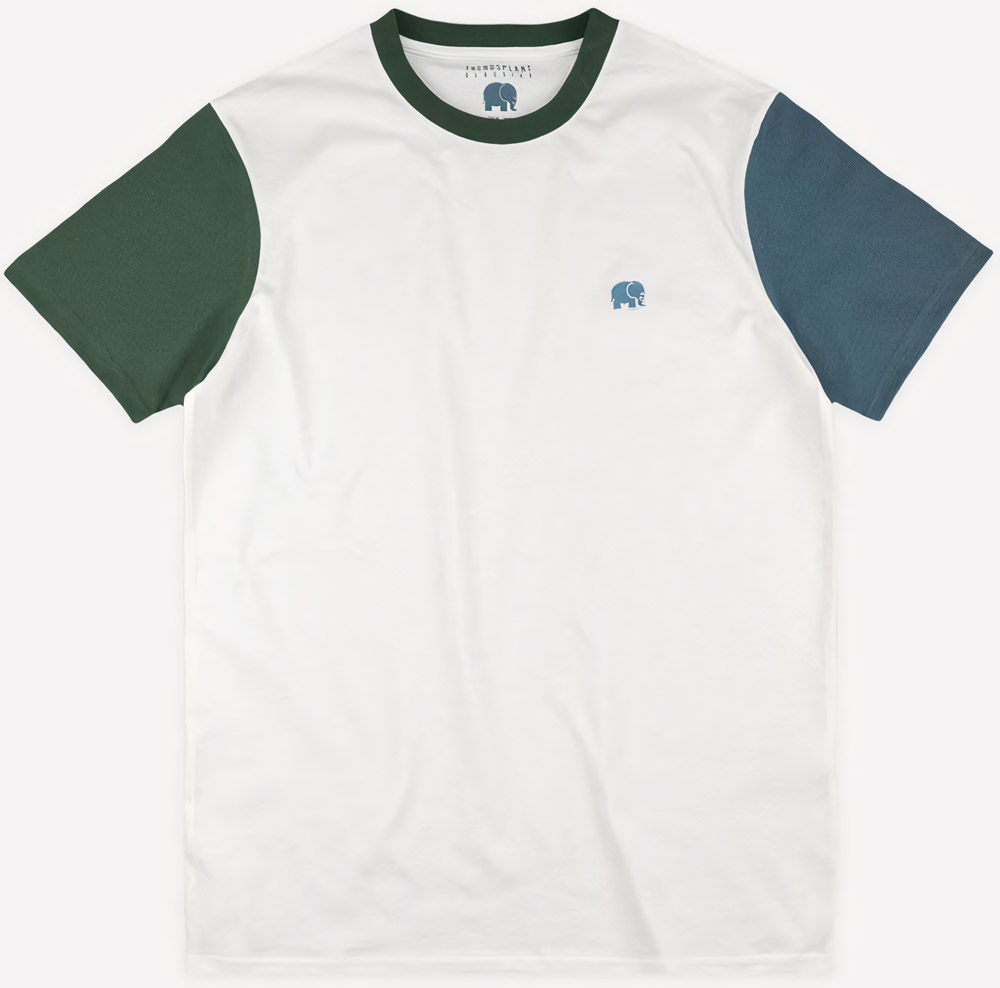 TrendsplantT-ShirtOrganicColorBlockT-ShirtNaturalWhite-XS