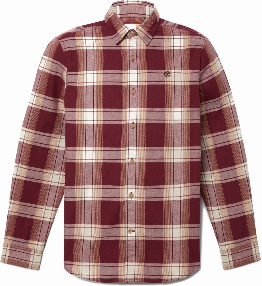 TimberlandT-ShirtHerringboneFlannelCheckShirtTB0A42Y1BurgundyYd-3XL