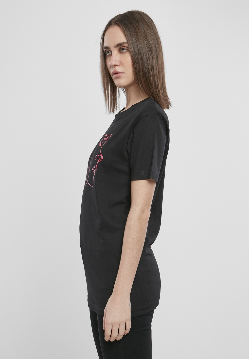 MisterTeeFemaleShirtLadiesOneLineTeeBlack