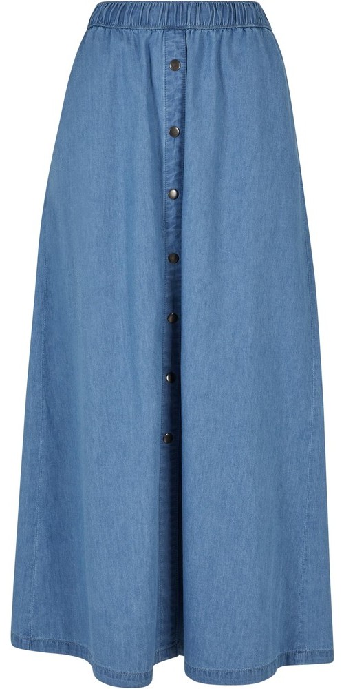 UrbanClassicsDamenJeansrockLadiesLongWideLightDenimSkirt