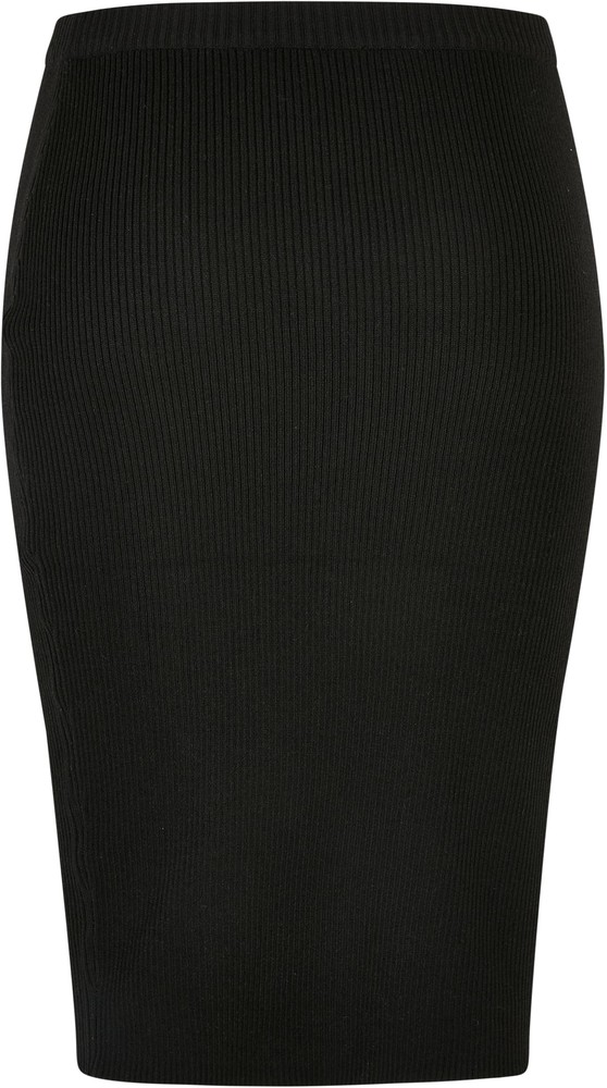 UrbanClassicsDamenRockLadiesRibKnitMidiSkirtBlack