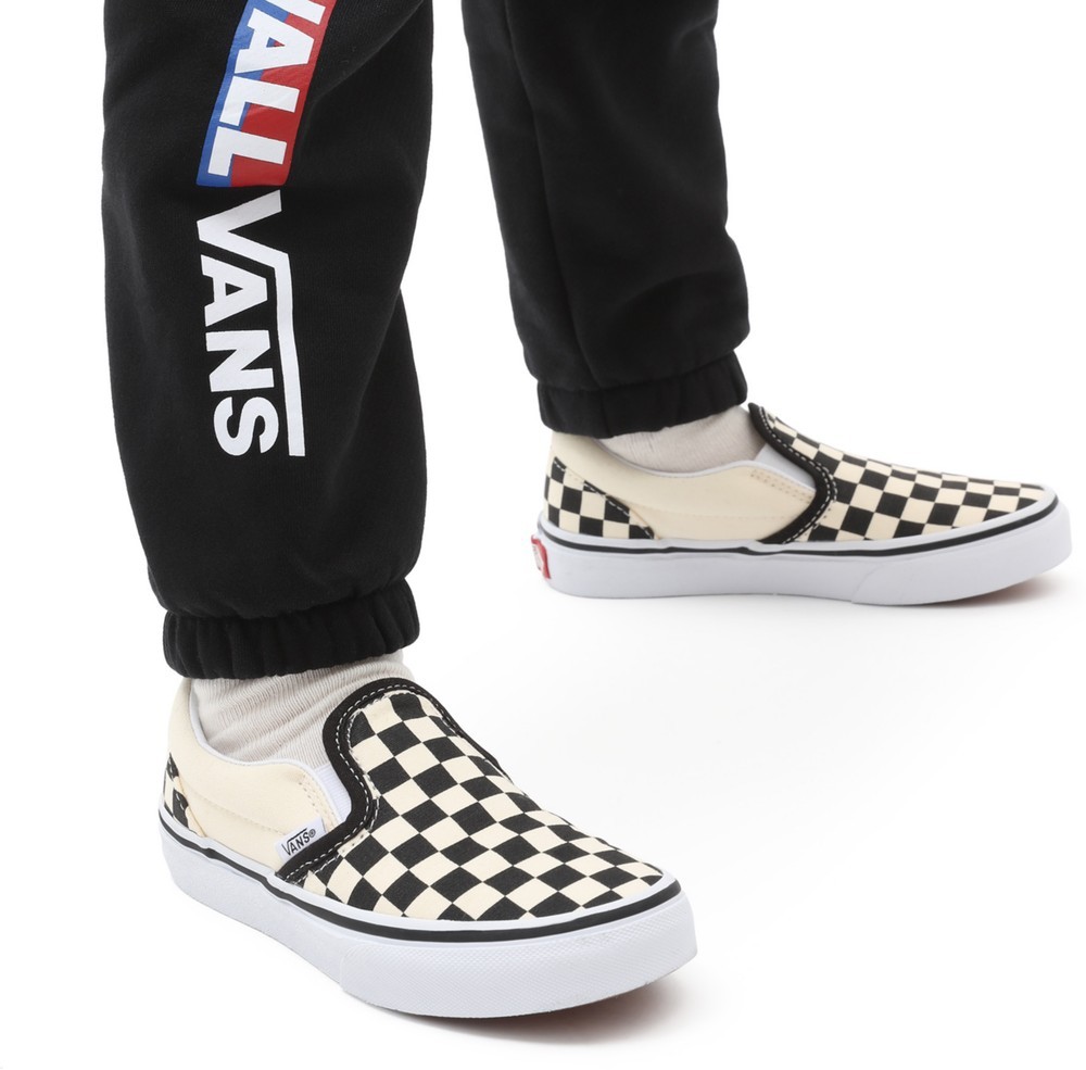 VansYouthUnisexKidsLifestyleClassicFTWSneakerUyClassicSlip-OnCheckerboardBlackWht